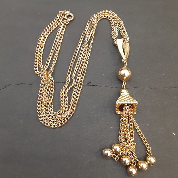 Vintage 1970/80's dangle double strand necklace - Picture 6 of 6